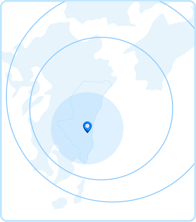 対応地域の地図